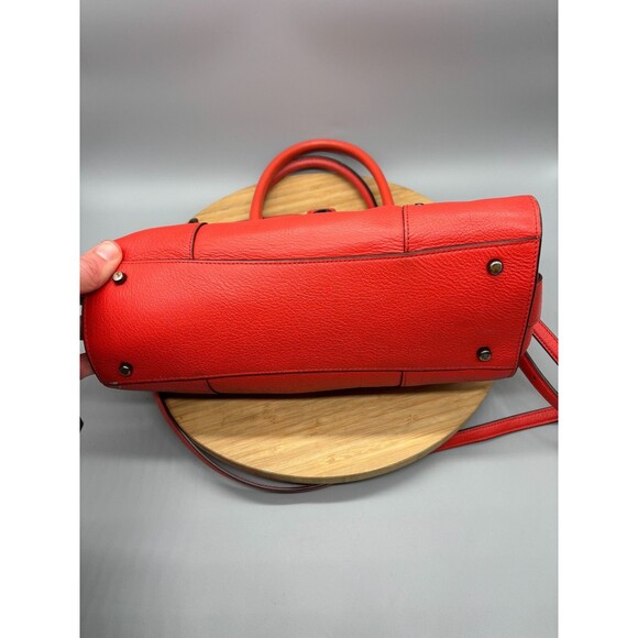 Coach Mercer Red Grain Leather Satchel 30 Purse Shoulder Hand Bag Style 37575 - Picture 11 of 16